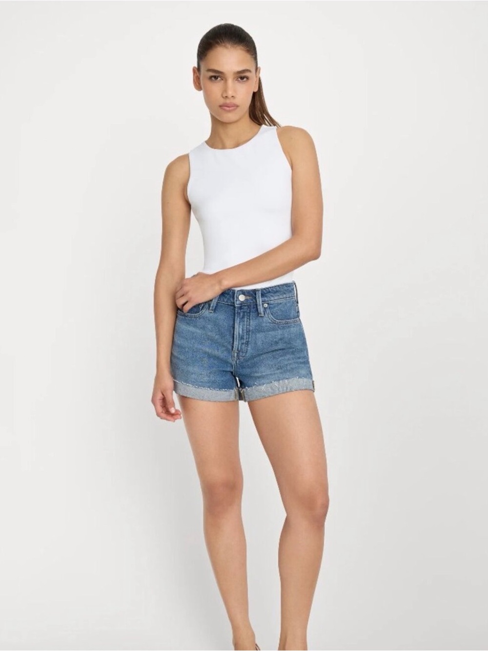 Good American - Good Petite Girlfriend Shorts (never worn)